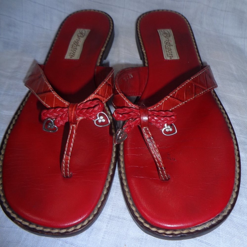 Brighton Ophelia Red Sandals size 7 1/2